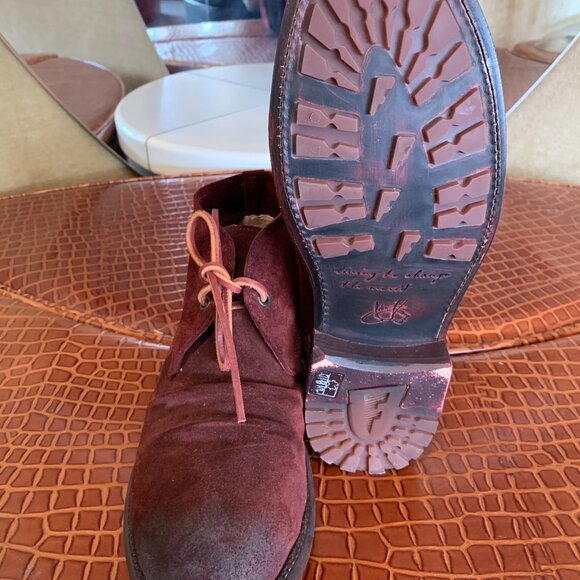 JOHN FLUEVOG LIVING "SCHILLER" WRINKLED CHUKKA BOOT - MENS 8/WOMENS 10 - Picture 4 of 4